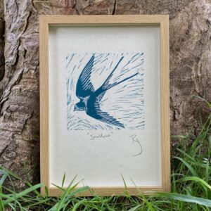 Swallow Linoprint