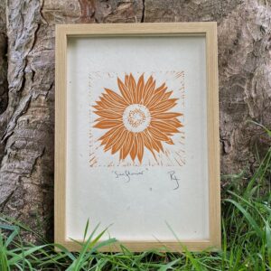 Sunflower Linoprint