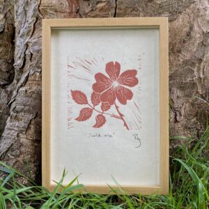 Wild Rose Linoprint