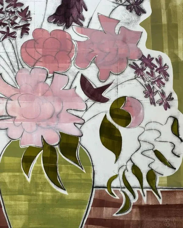 Peonies and Lupins