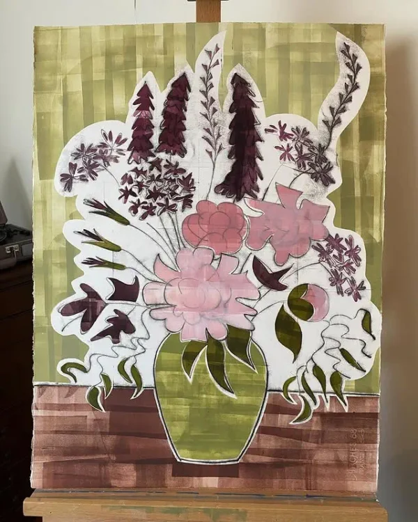 Peonies and Lupins