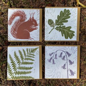 Set of 4 Cards - Woodland Set